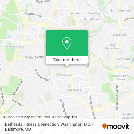 Bethesda Fitness Connection map