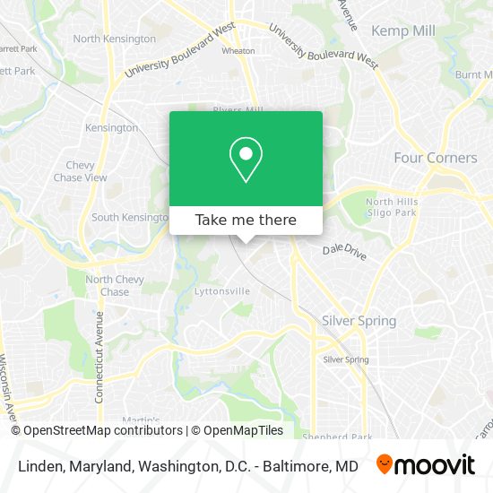 Mapa de Linden, Maryland
