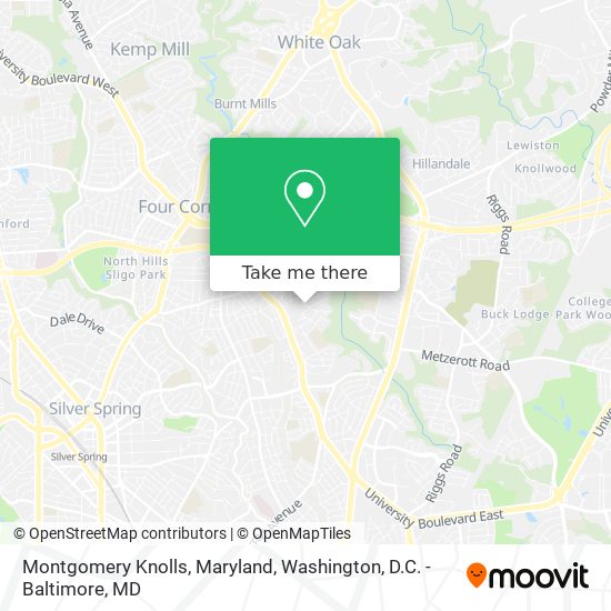 Mapa de Montgomery Knolls, Maryland