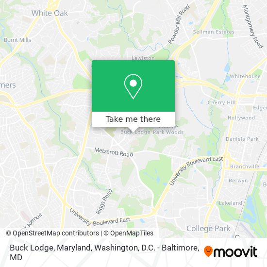 Buck Lodge, Maryland map