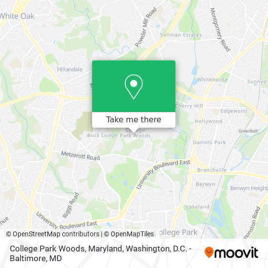 College Park Woods, Maryland map