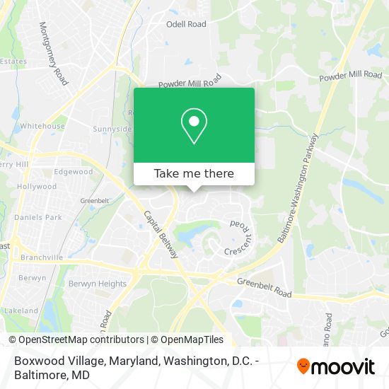 Mapa de Boxwood Village, Maryland
