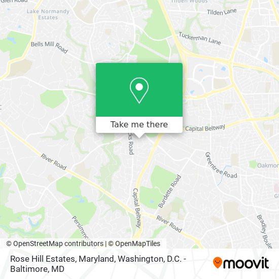 Mapa de Rose Hill Estates, Maryland