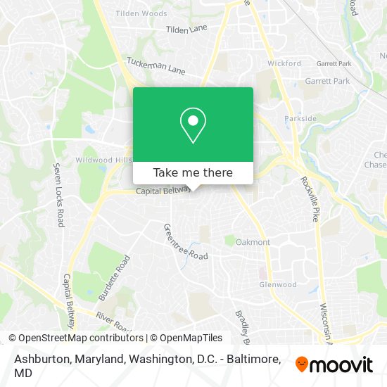 Mapa de Ashburton, Maryland