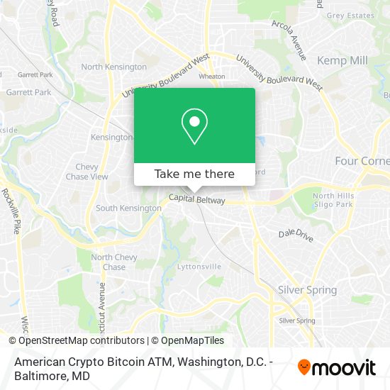 Mapa de American Crypto Bitcoin ATM