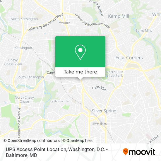 UPS Access Point Location map