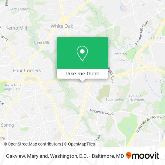 Oakview, Maryland map