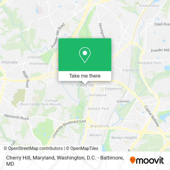 Cherry Hill, Maryland map