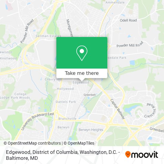 Edgewood, District of Columbia map