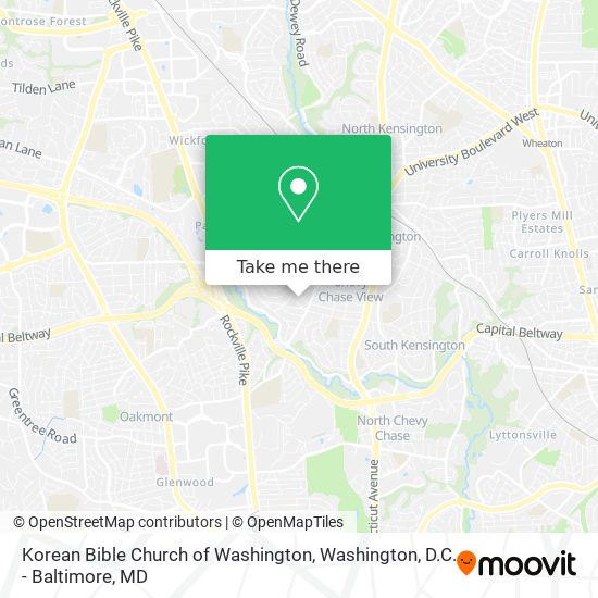 Korean Bible Church of Washington map