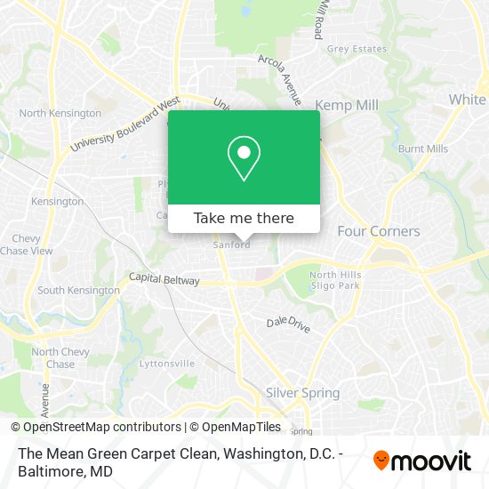 The Mean Green Carpet Clean map