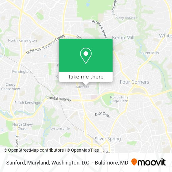 Mapa de Sanford, Maryland