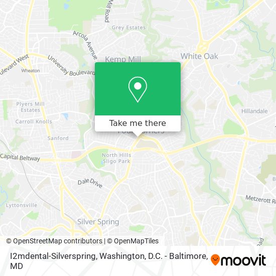 I2mdental-Silverspring map