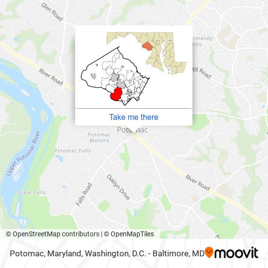 Potomac, Maryland map