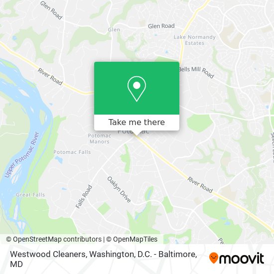 Westwood Cleaners map