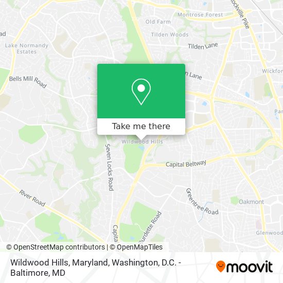 Mapa de Wildwood Hills, Maryland