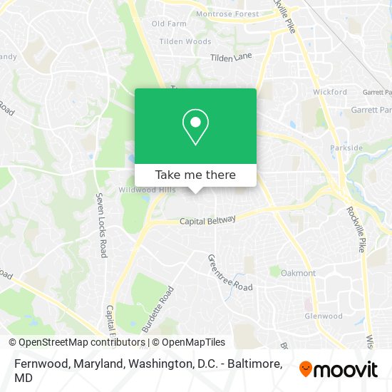 Fernwood, Maryland map