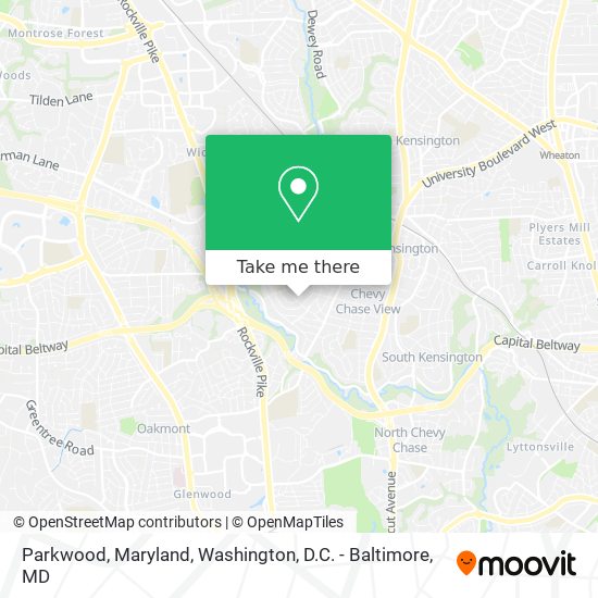Mapa de Parkwood, Maryland