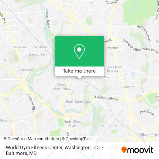 Mapa de World Gym Fitness Center