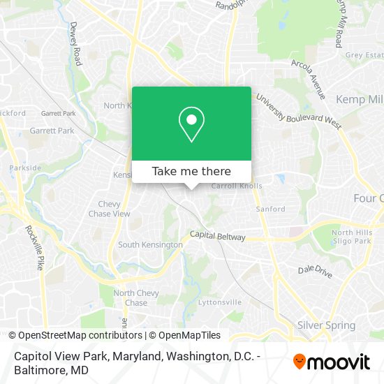 Capitol View Park, Maryland map