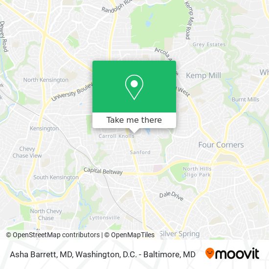 Mapa de Asha Barrett, MD