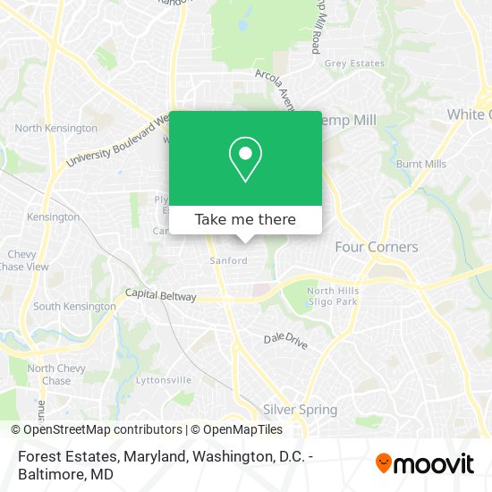 Mapa de Forest Estates, Maryland