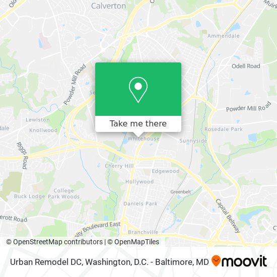 Urban Remodel DC map