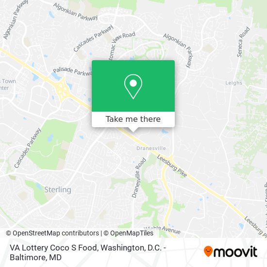 VA Lottery Coco S Food map