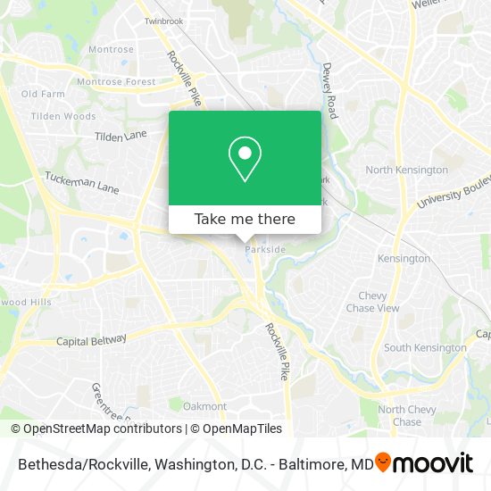Bethesda/Rockville map