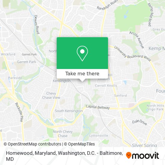 Mapa de Homewood, Maryland