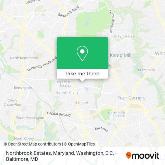 Mapa de Northbrook Estates, Maryland