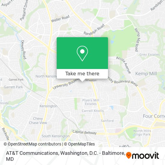 Mapa de AT&T Communications