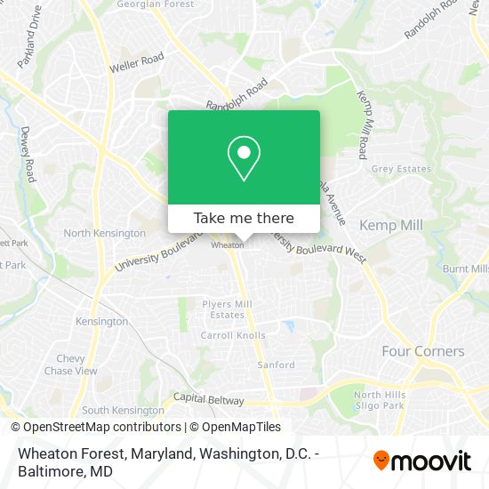 Wheaton Forest, Maryland map