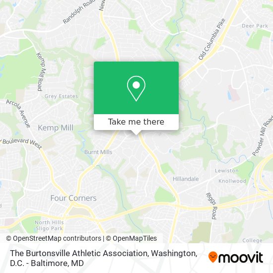 Mapa de The Burtonsville Athletic Association