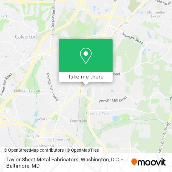 Taylor Sheet Metal Fabricators map