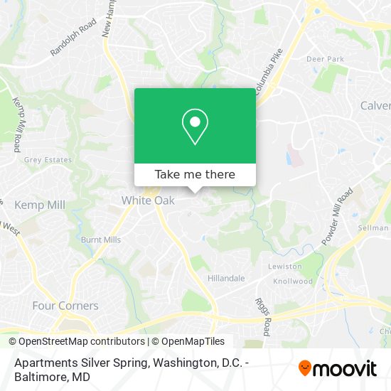 Apartments Silver Spring map