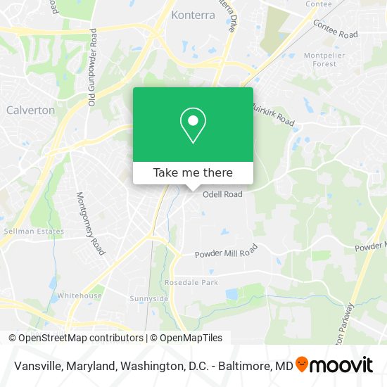 Vansville, Maryland map