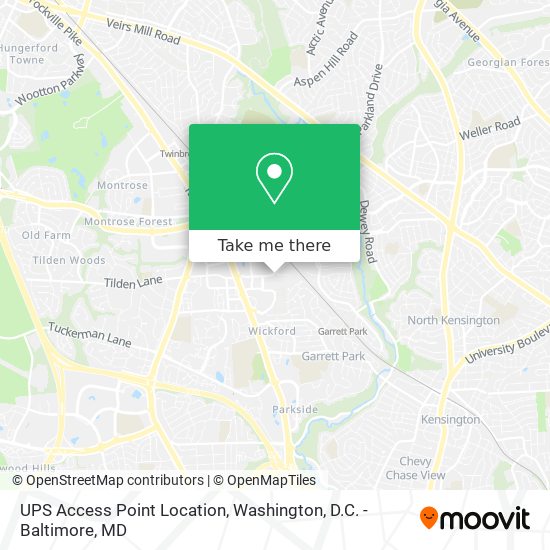 UPS Access Point Location map