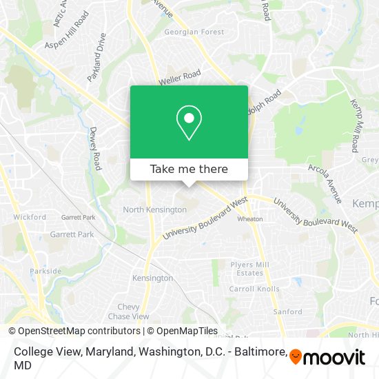 Mapa de College View, Maryland