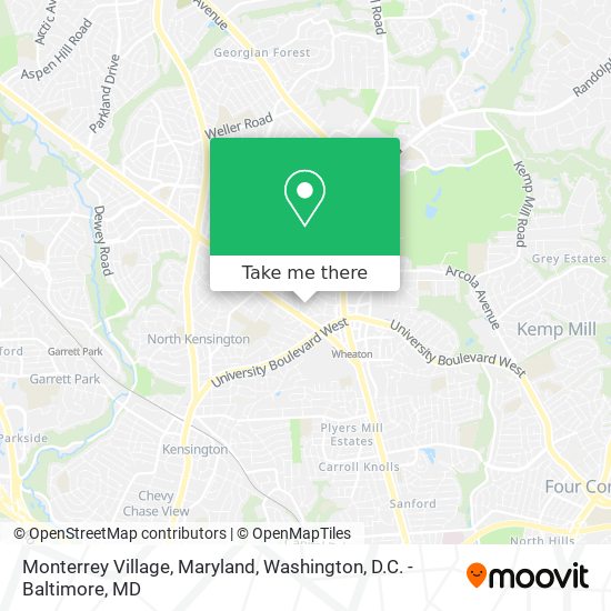 Mapa de Monterrey Village, Maryland