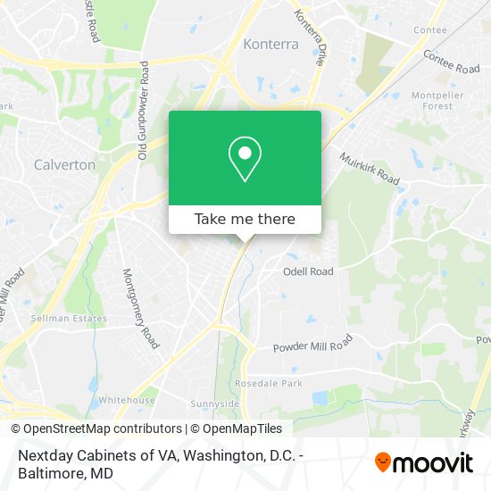 Mapa de Nextday Cabinets of VA