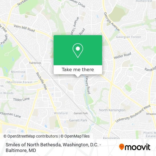 Smiles of North Bethesda map