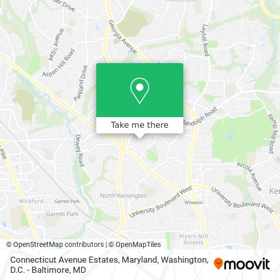 Connecticut Avenue Estates, Maryland map