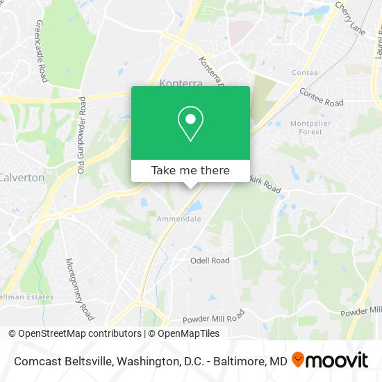 Mapa de Comcast Beltsville