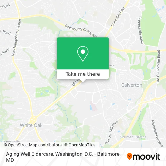 Aging Well Eldercare map