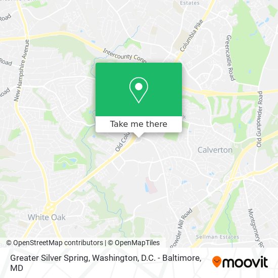 Mapa de Greater Silver Spring