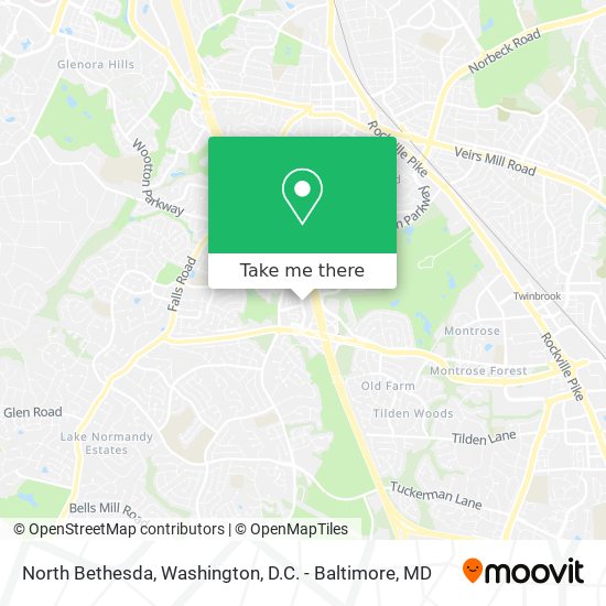 North Bethesda map