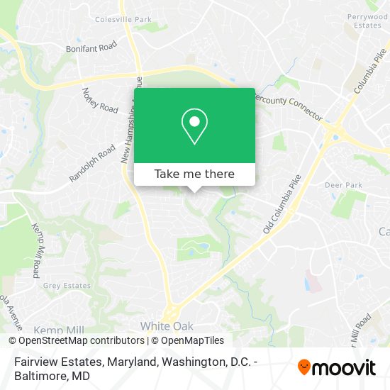 Mapa de Fairview Estates, Maryland