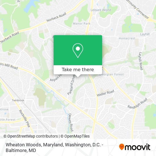 Wheaton Woods, Maryland map