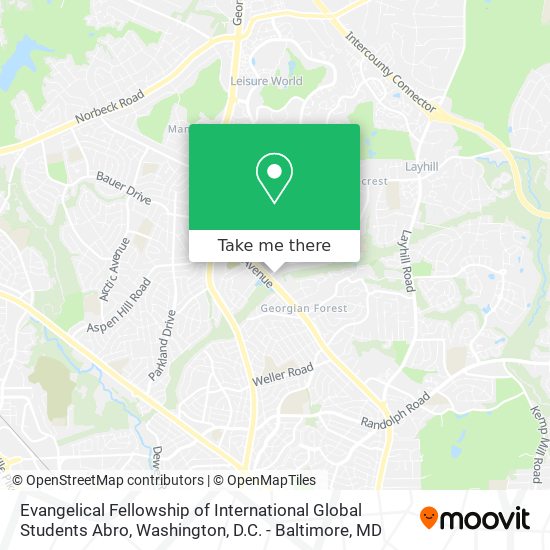 Mapa de Evangelical Fellowship of International Global Students Abro